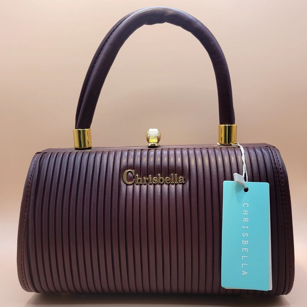 Chrisbella purse, new with tag, * 20.5*11.5*12.5CM, brown